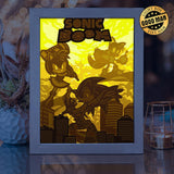 Sonic 2 – Paper Cut Light Box File - Cricut File - 20x26cm - LightBoxGoodMan - LightboxGoodman