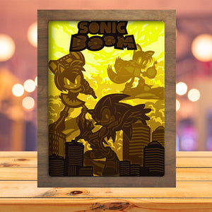 Sonic 2 - Paper Cutting Light Box - LightBoxGoodman - LightboxGoodman