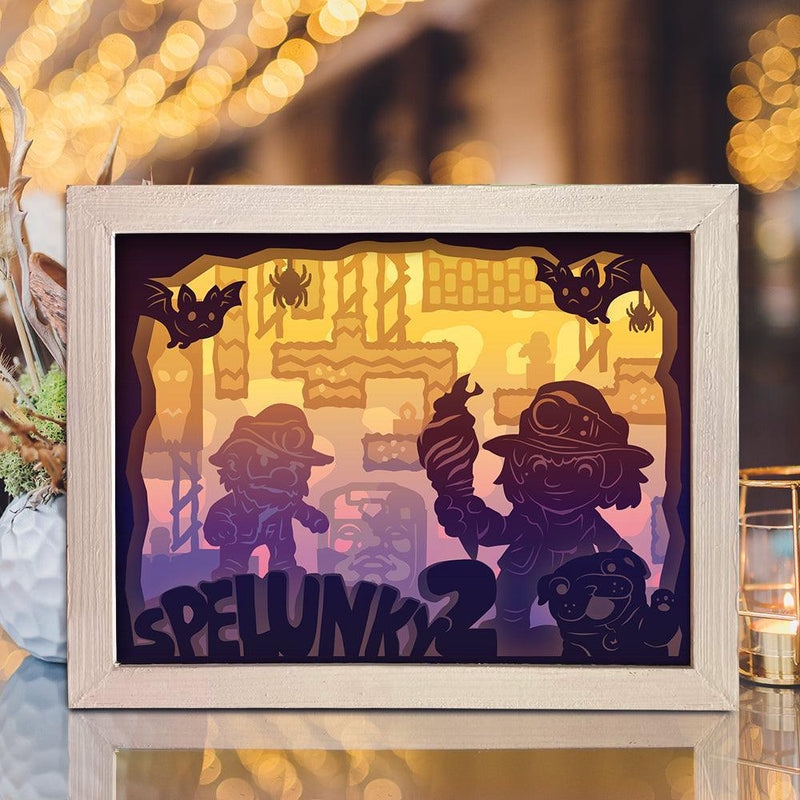 Spelunky 2 - Paper Cut Light Box File - Cricut File - 20x26cm - LightBoxGoodMan - LightboxGoodman