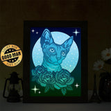 Sphinx Cat – Paper Cut Light Box File - Cricut File - 8x10 inches - LightBoxGoodMan - LightboxGoodman