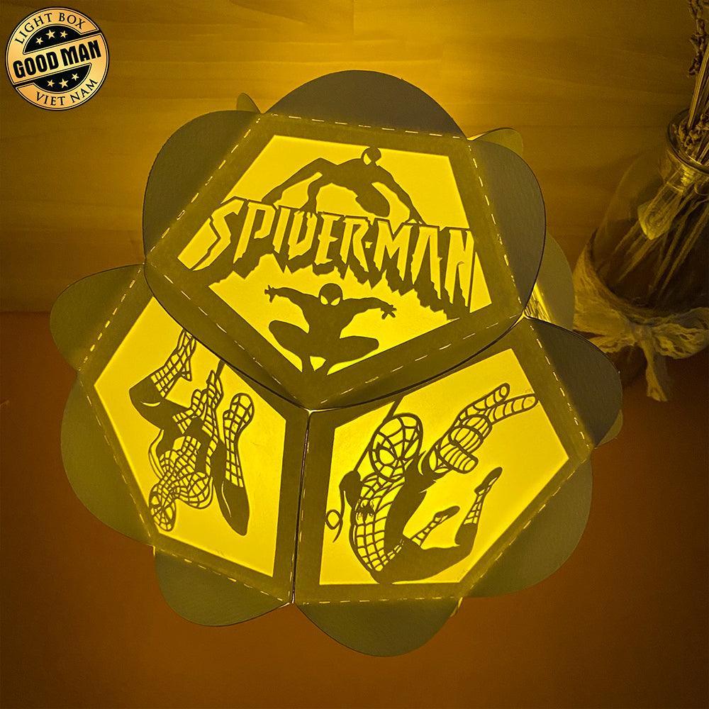 Spiderman - Pentagon 3D Lantern File - Cricut File - LightBoxGoodMan - LightboxGoodman