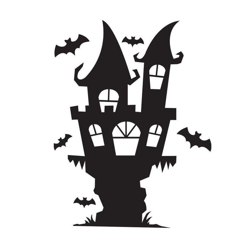 Spooky Castle With Bats - Cricut File - Svg, Png, Dxf, Eps - LightBoxGoodMan - LightboxGoodman