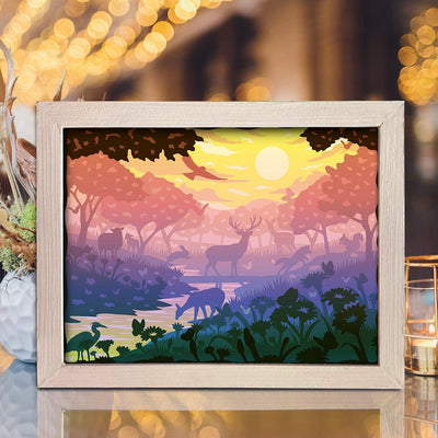 Landscape Paper Cut Light Box Files - LightBoxGoodMan