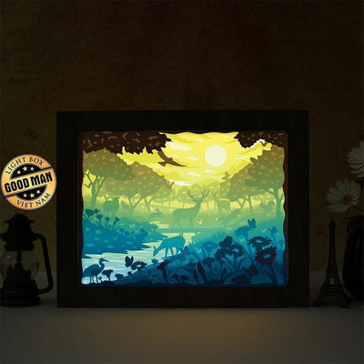 Landscape Paper Cut Light Box Files - LightBoxGoodMan