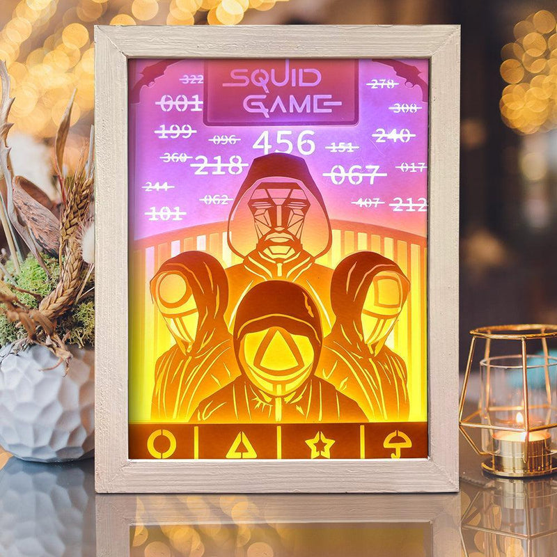 Squid Game - Paper Cut Light Box File - Cricut File - 20x26cm - LightBoxGoodMan - LightboxGoodman