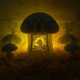 Squirrel - 3D Pop-up Light Box Mushroom File - Cricut File - LightBoxGoodMan