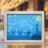 St Florida Van Gogh - Paper Cut Light Box File - Cricut File - 8x10 Inches - LightBoxGoodMan