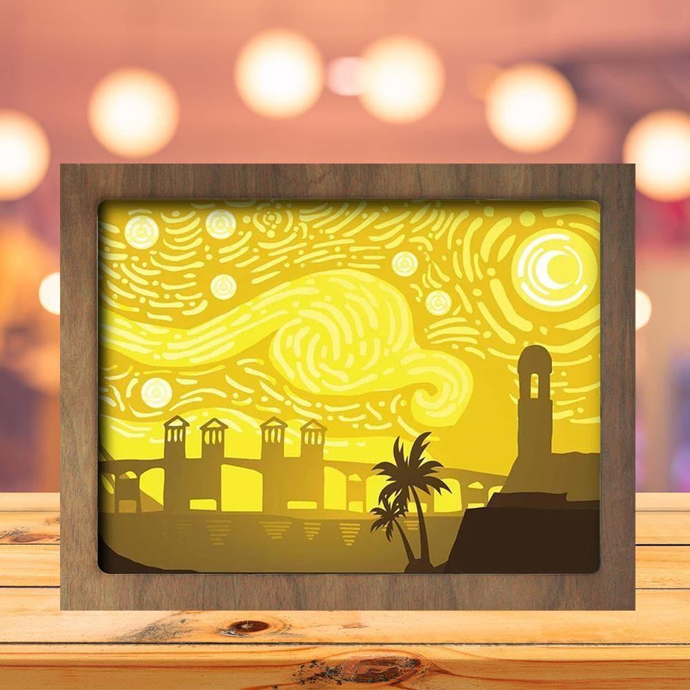 St Florida Van Gogh - Paper Cutting Light Box - LightBoxGoodman - LightboxGoodman