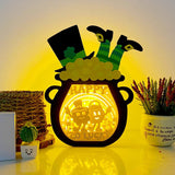 St.Patrick's Day 2 - St Patrick Pot Papercut Lightbox File - Cricut File - 7,5x7,7 Inches - LightBoxGoodMan - LightboxGoodman