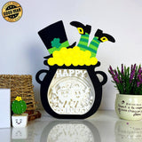 St.Patrick's Day 2 - St Patrick Pot Papercut Lightbox File - Cricut File - 7,5x7,7 Inches - LightBoxGoodMan - LightboxGoodman
