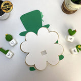 St.Patrick's Day - Lucky Gnome Papercut Lightbox File - St Patrick Motif - Cricut File - 10x6,4 inches - LightBoxGoodMan - LightboxGoodman