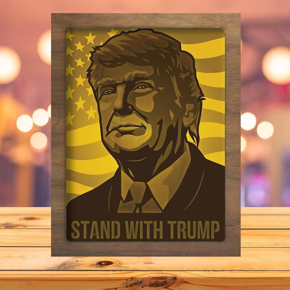 Stand With Trump - Paper Cutting Light Box - LightBoxGoodman - LightboxGoodman