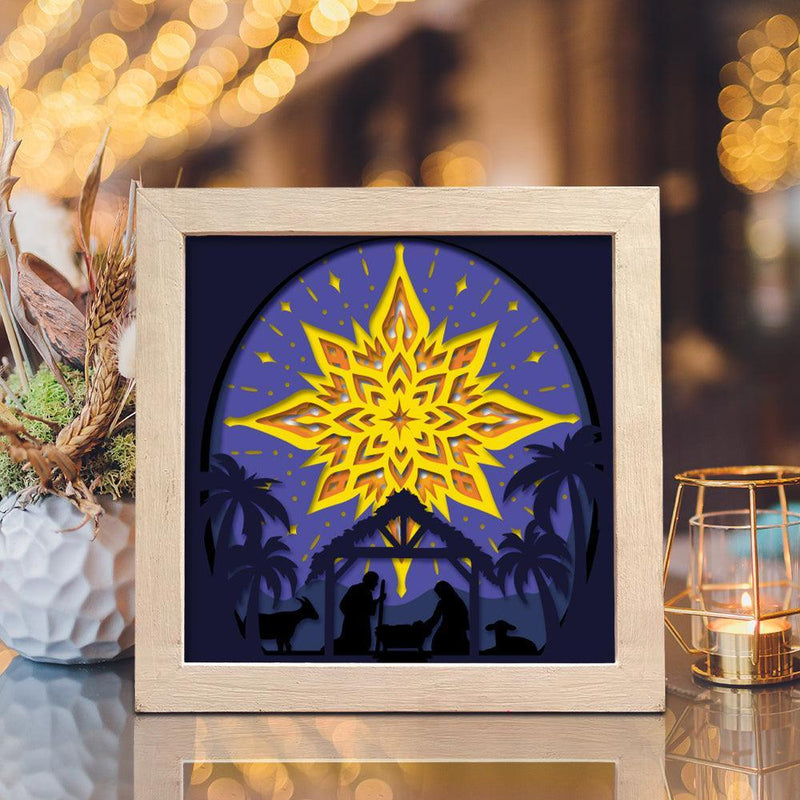 Star Nativity – Paper Cut Light Box File - Cricut File - 8x8 inches - LightBoxGoodMan - LightboxGoodman
