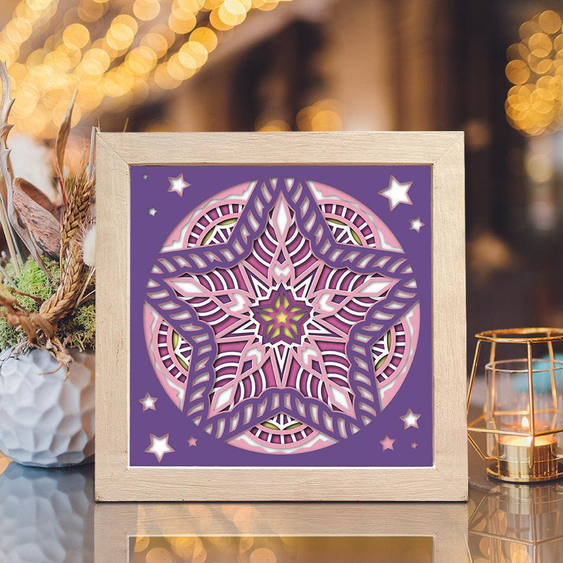 Star Victorian - Paper Cut Light Box File - Cricut File - 20x20cm - LightBoxGoodMan - LightboxGoodman