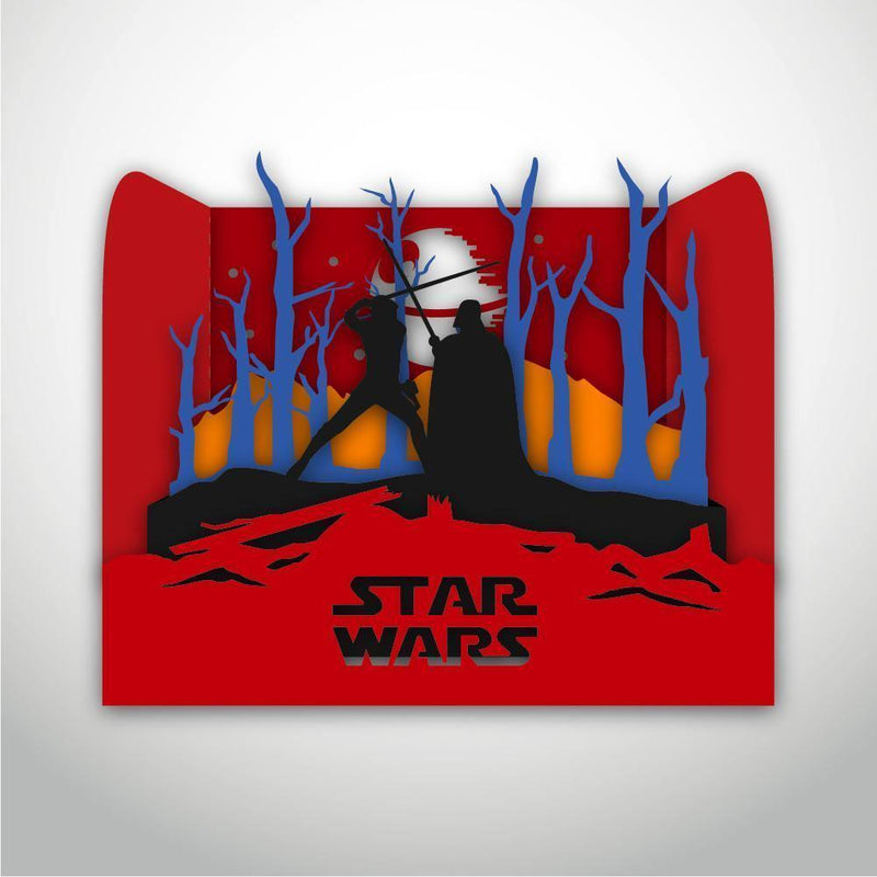 Star Wars - Paper Cut Mini-Showcase File - Cricut File - 10x12cm - LightBoxGoodMan - LightboxGoodman