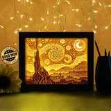 Starry Night - Paper Cutting Light Box - LightBoxGoodman - LightboxGoodman