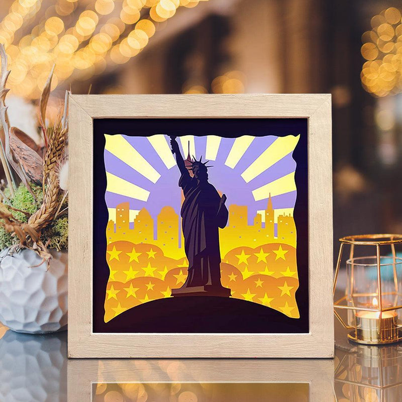 Statue Of Liberty 1 – Paper Cut Light Box File - Cricut File - 8x8 inches - LightBoxGoodMan - LightboxGoodman