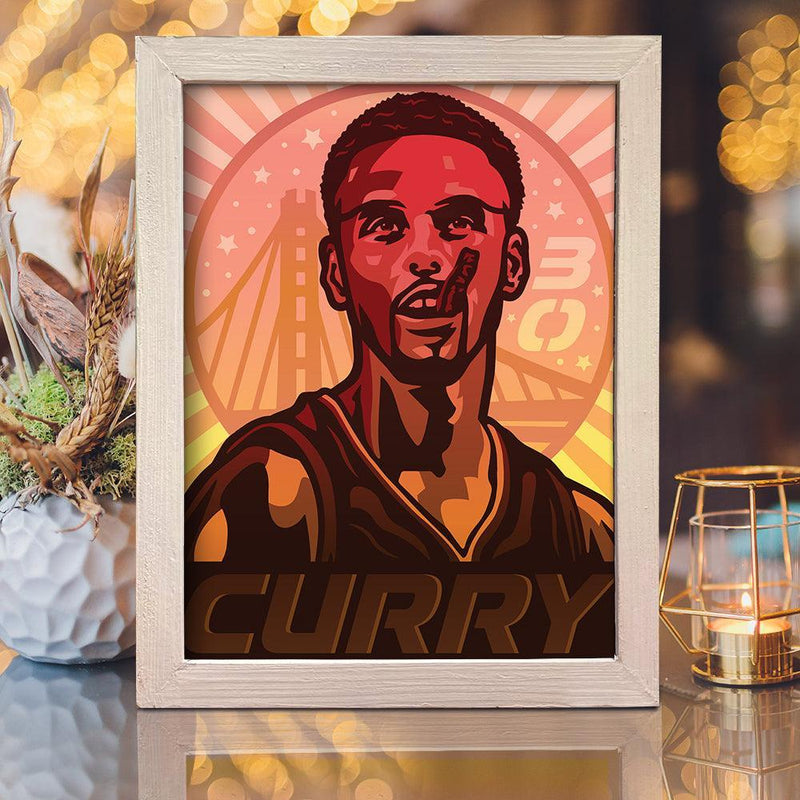 Stephen Curry – Paper Cut Light Box File - Cricut File - 20x26cm - LightBoxGoodMan - LightboxGoodman