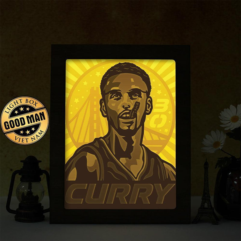 Stephen Curry – Paper Cut Light Box File - Cricut File - 20x26cm - LightBoxGoodMan - LightboxGoodman