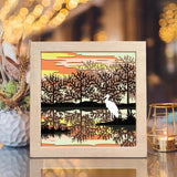 Stork Painting – Paper Cut Light Box File - Cricut File - 8x8 inches - LightBoxGoodMan - LightboxGoodman
