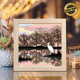 Stork Painting – Paper Cut Light Box File - Cricut File - 8x8 inches - LightBoxGoodMan - LightboxGoodman