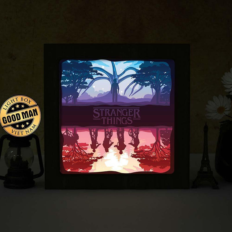 Stranger Things 2 Square - Paper Cut Light Box File - Cricut File - 20x20cm - LightBoxGoodMan - LightboxGoodman