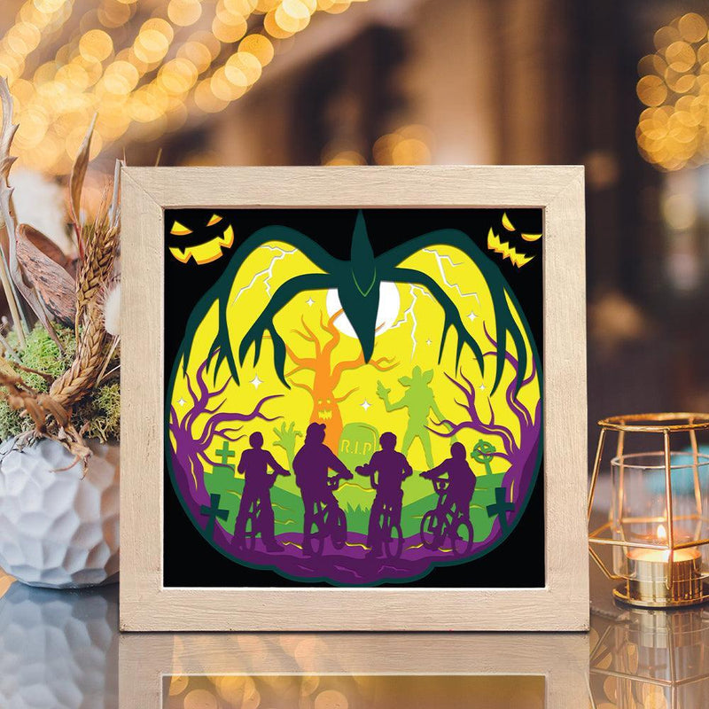 Stranger Things Halloween – Paper Cut Light Box File - Cricut File - 20x20cm - LightBoxGoodMan - LightboxGoodman