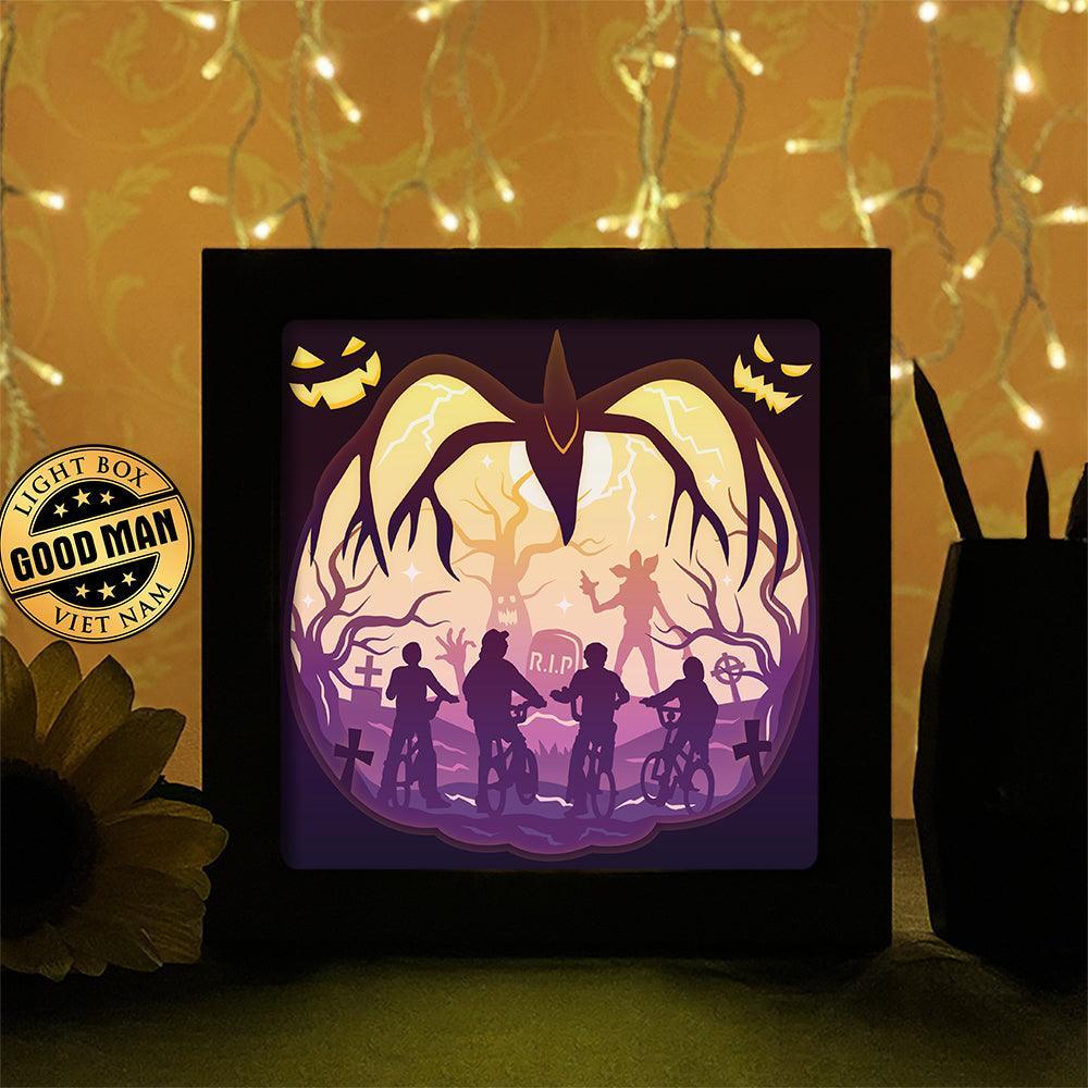 Stranger Things Halloween - Paper Cutting Light Box - LightBoxGoodman - LightboxGoodman