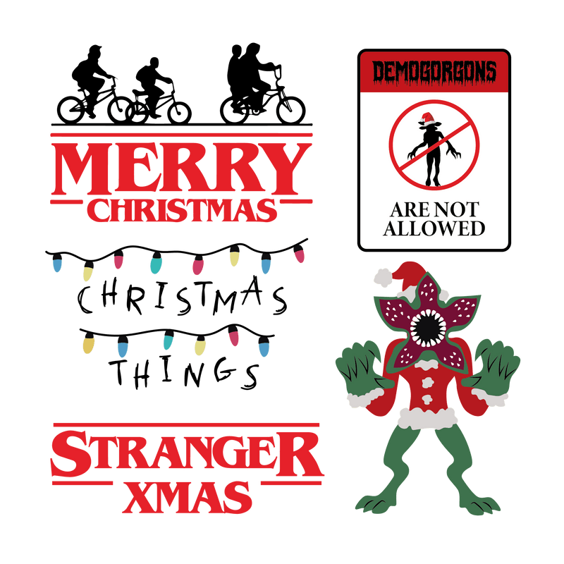 Stranger Things Xmas - Cricut File - Svg, Png, Dxf, Eps - LightBoxGoodMan - LightboxGoodman