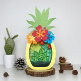Succulent Plant - Paper Cut Pineapple Light Box File - Cricut File - 14,3x28,7cm - LightBoxGoodMan