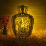 Succulents Plant - 3D Pop-up Light Box Vase File - Cricut File - LightBoxGoodMan - LightboxGoodman