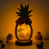 Summer 2 - Paper Cut Pineapple Light Box File - Cricut File - 14,3x28,7cm - LightBoxGoodMan