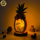 Summer 2 - Paper Cut Pineapple Light Box File - Cricut File - 14,3x28,7cm - LightBoxGoodMan - LightboxGoodman