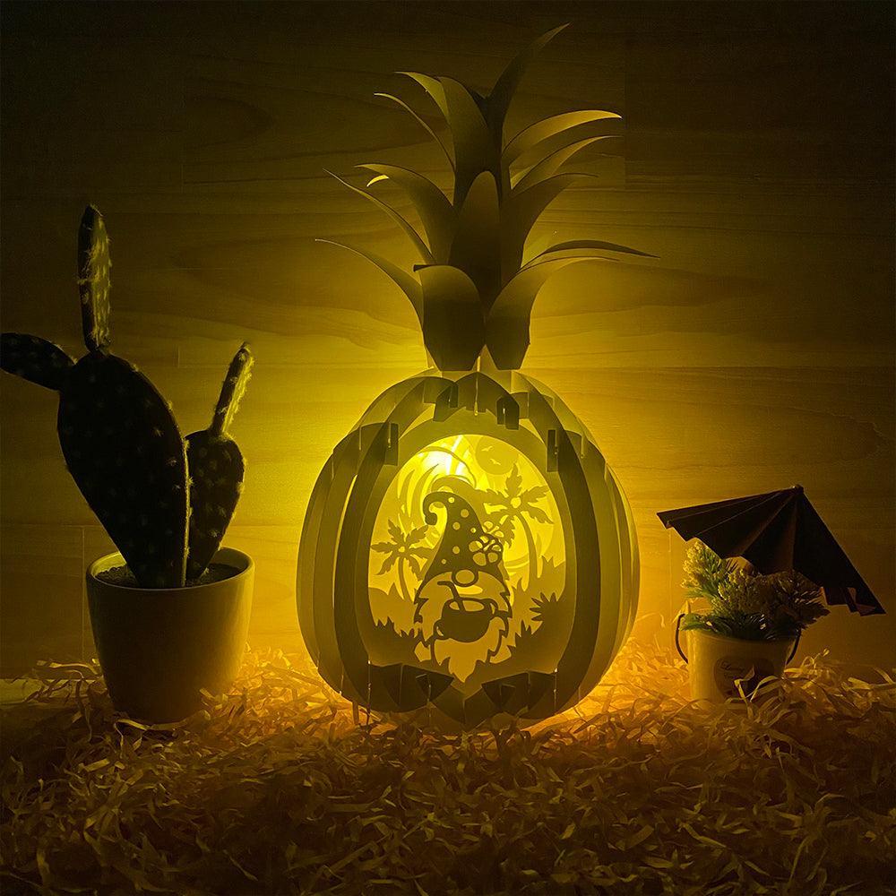 Summer Gnome - Pineapple Pop-Up File - Cricut File - LightBoxGoodMan - LightboxGoodman
