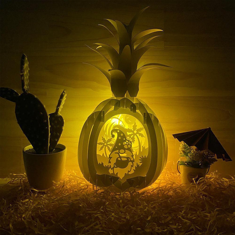 Summer Gnome - Pineapple Pop-Up File - Cricut File - LightBoxGoodMan - LightboxGoodman