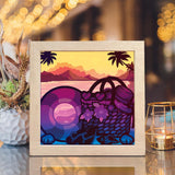 Summer Time 2 –  Paper Cut Light Box File - Cricut File - 8x8 inches - LightBoxGoodMan