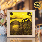 Summer Time 2 – Paper Cut Light Box File - Cricut File - 8x8 inches - LightBoxGoodMan - LightboxGoodman