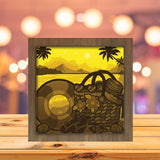 Summer Time 2 - Paper Cutting Light Box - LightBoxGoodman - LightboxGoodman