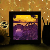 Summer Time 2 - Paper Cutting Light Box - LightBoxGoodman - LightboxGoodman