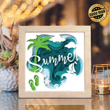 Summer Vibe – Paper Cut Light Box File - Cricut File - 8x8 inches - LightBoxGoodMan - LightboxGoodman