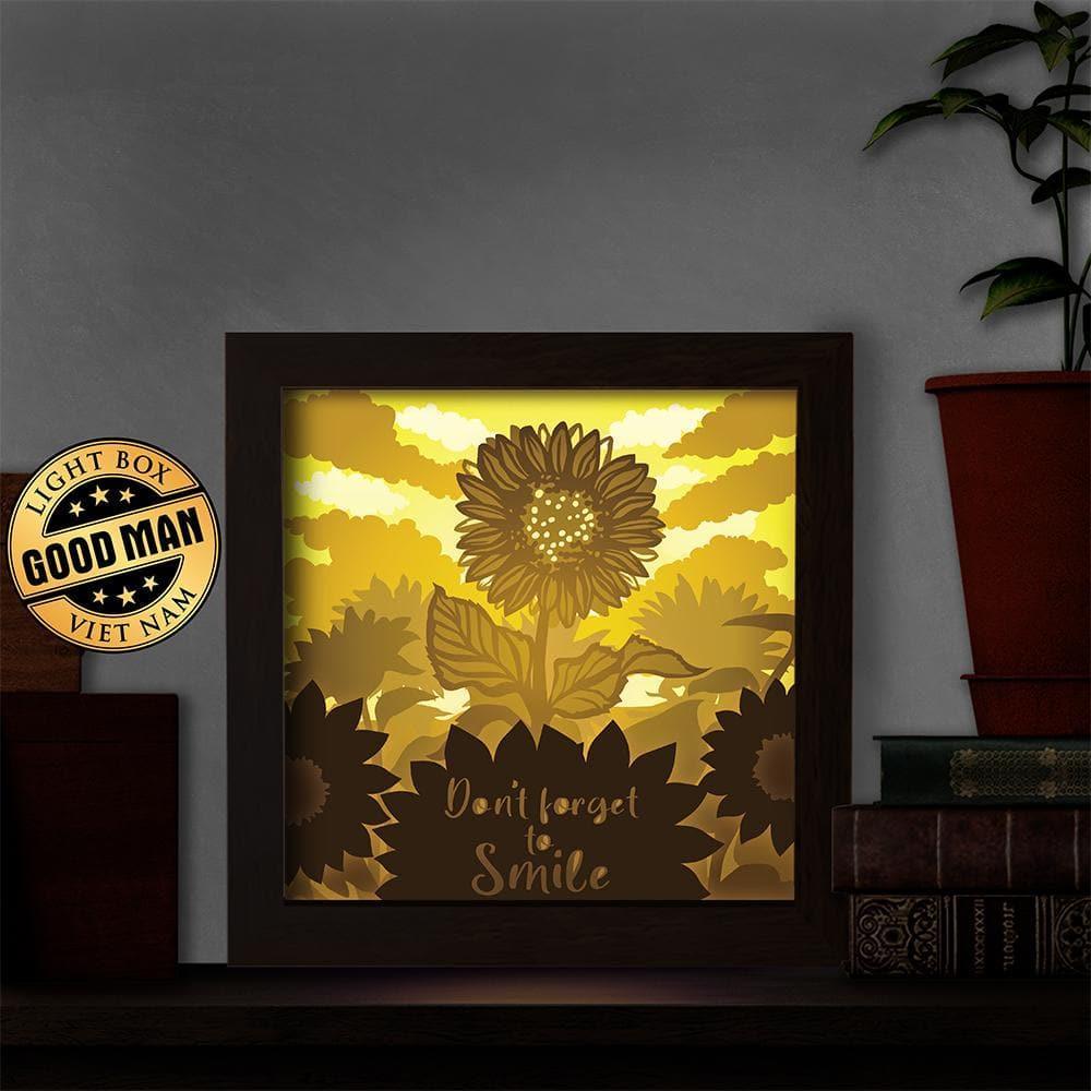 Sunflower 1 – Paper Cut Light Box File - Cricut File - 20x20cm - LightBoxGoodMan - LightboxGoodman