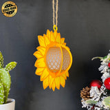 Sunflower - 3D Sunflower Lantern File - 8x8" - Cricut File - LightBoxGoodMan - LightboxGoodman