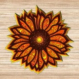 Sunflower - Paper 3D Layered File - Cricut File - 20x20cm - LightBoxGoodMan