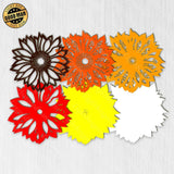 Sunflower - Paper 3D Layered File - Cricut File - 20x20cm - LightBoxGoodMan - LightboxGoodman