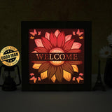 Sunflower – Paper Cut Light Box File - Cricut File - 20x20cm - LightBoxGoodMan - LightboxGoodman