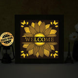 Sunflower – Paper Cut Light Box File - Cricut File - 20x20cm - LightBoxGoodMan - LightboxGoodman