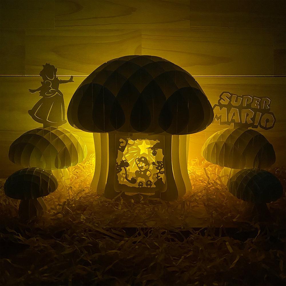Super Mario - 3D Pop-up Light Box Mushroom File - Cricut File - LightBoxGoodMan - LightboxGoodman