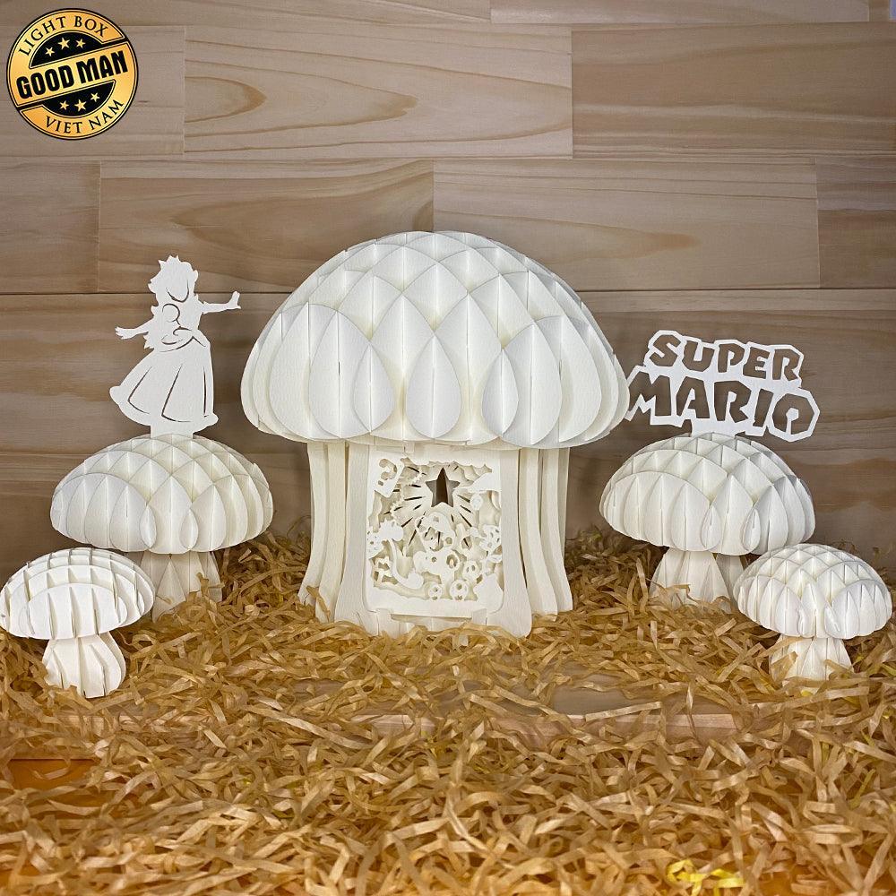 Super Mario - 3D Pop-up Light Box Mushroom File - Cricut File - LightBoxGoodMan - LightboxGoodman