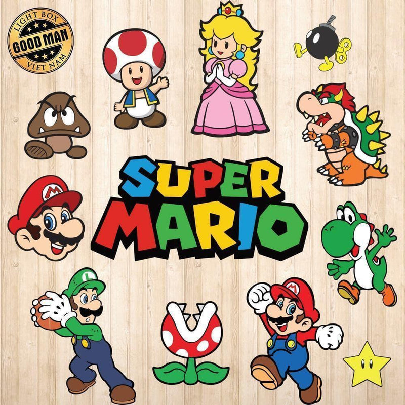 Super Mario - Cricut File - Svg, Png, Dxf, Eps - LightBoxGoodMan - LightboxGoodman