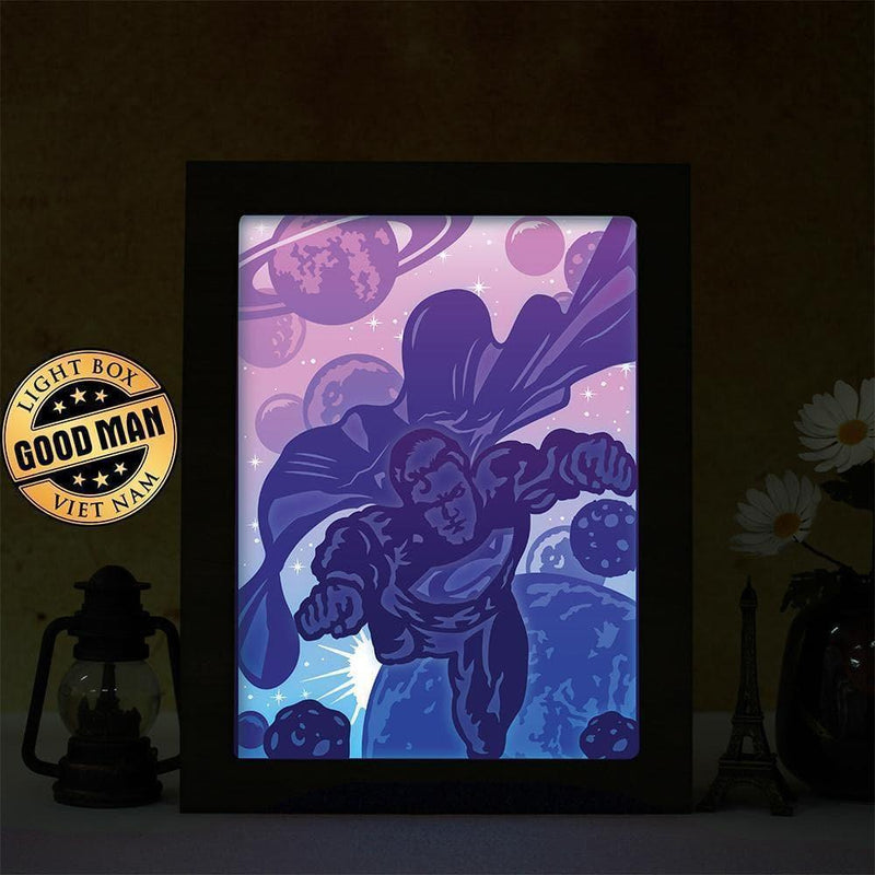 Superman 2 – Paper Cut Light Box File - Cricut File - 20x26cm - LightBoxGoodMan - LightboxGoodman